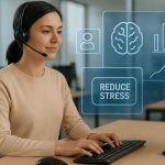 call center stress burnout AI